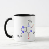 カフェインの分子のマグ マグカップ (左)