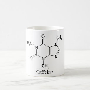 カフェインの分子化学コーヒー恋人 コーヒーマグカップ