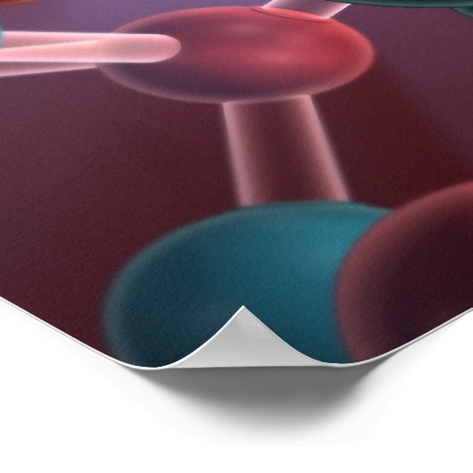 カフェインの分子構造 ポスター (角)