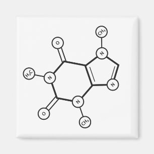 カフェインの分子構造 マグネット