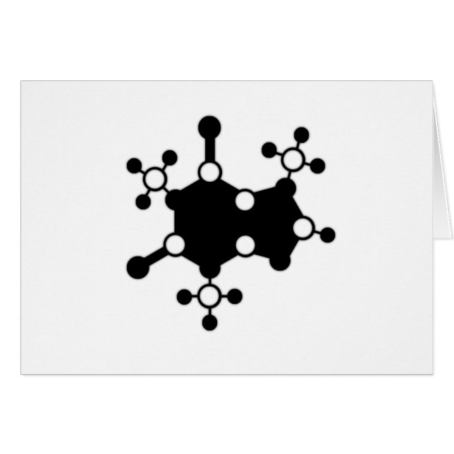 カフェインの分子 (正面横)