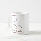 カフェインの分子 コーヒーマグカップ (正面左)