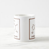 カフェインの分子 コーヒーマグカップ (中央)