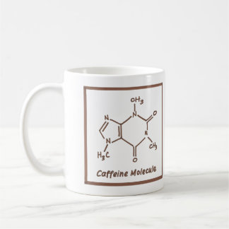 カフェインの分子 コーヒーマグカップ