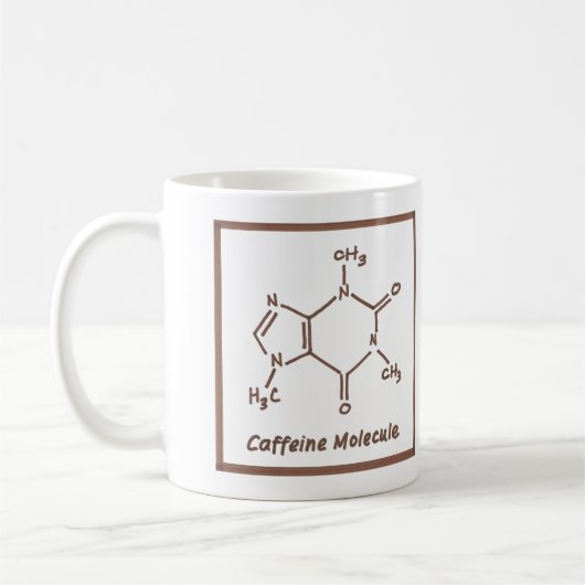カフェインの分子 コーヒーマグカップ (左)