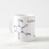 カフェインの分子 コーヒーマグカップ (正面左)