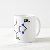 カフェインの分子 コーヒーマグカップ (正面右)