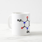 カフェインの分子 コーヒーマグカップ (正面左)