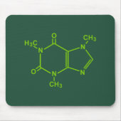 カフェインの分子 マウスパッド (正面)