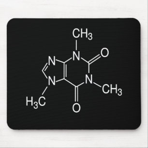 カフェインの分子 マウスパッド