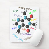 カフェインの分子 マウスパッド (マウス)