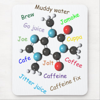カフェインの分子 マウスパッド