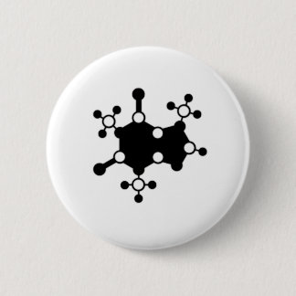 カフェインの分子 缶バッジ