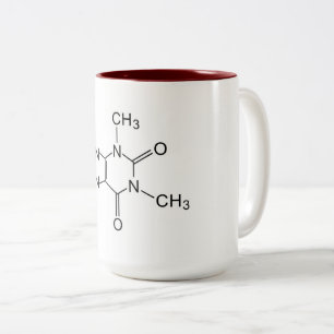 カフェインの化学式のコーヒー化学要素 ツートーンマグカップ
