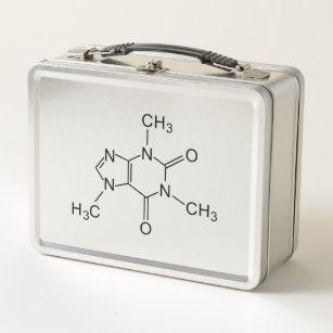 カフェインの化学式のコーヒー化学要素 メタルランチボックス