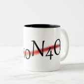 カフェインの化学式のコーヒー・マグ ツートーンマグカップ (正面右)