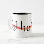 カフェインの化学式のコーヒー・マグ ツートーンマグカップ (正面左)