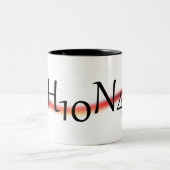 カフェインの化学式のコーヒー・マグ ツートーンマグカップ (中央)