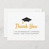 カフェインの卒業サンキューカード ポストカード (正面/裏面)