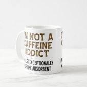 カフェインの吸収性のおもしろいなコーヒー・マグかタンブラー コーヒーマグカップ (正面左)