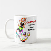 "カフェインの女性を"の人魚複雑にしました コーヒーマグカップ (左)