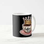 カフェインの女王 - コーヒーに戴冠 コーヒーマグカップ (正面右)