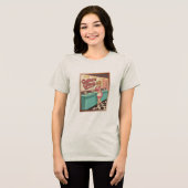 カフェインの女王 トライブレンドTシャツ (正面全面)