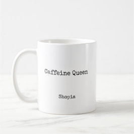 カフェインの女王 名前入り コーヒーマグカップ