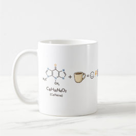カフェインの方程式 - コーヒーはあなたを動かす 珍しい科学デザイン コーヒーマグカップ