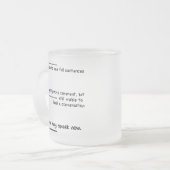 カフェインの水平な測定 フロストグラスマグカップ (正面左)