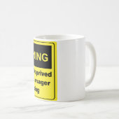 カフェインの警告のナースのマネージャー コーヒーマグカップ (正面右)