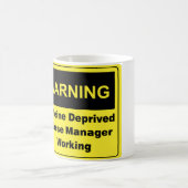カフェインの警告のナースのマネージャー コーヒーマグカップ (中央)