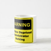 カフェインの警告の管理者 コーヒーマグカップ (中央)