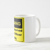 カフェインの警告の警官 コーヒーマグカップ (正面右)