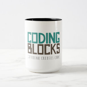 カフェインはコードを作成します ツートーンマグカップ
