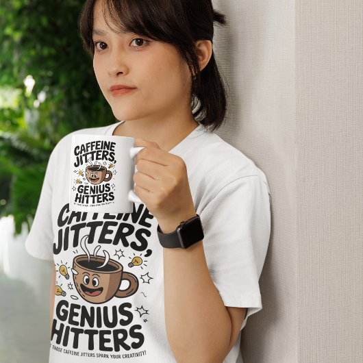 カフェインは天才ヒットターのモチベーションを上げる Tシャツ