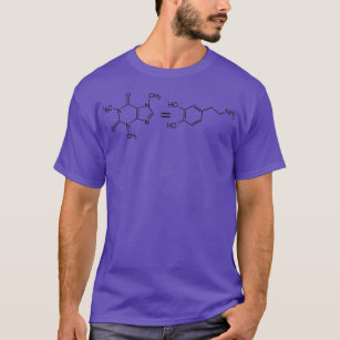 カフェインは幸福分子ドーパミン科学に等しい Tシャツ