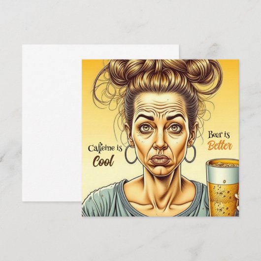 カフェインは良い、ビールは良い (正面/裏面)