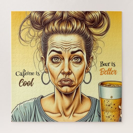 カフェインは良い、ビールは良い ジグソーパズル (縦)