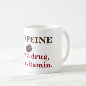 カフェインは薬剤ではないです コーヒーマグカップ (正面右)