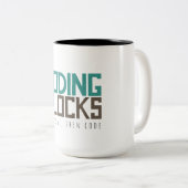 カフェインは、それからコードします ツートーンマグカップ (正面右)