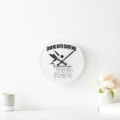 カフェインへのダイビング ラウンド壁時計 (ホーム)