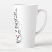 カフェインまたはカオスキャットコーヒー愛好家マグカップ カフェラテマグ (右)