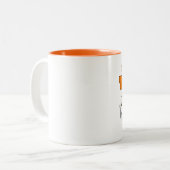 カフェインを使った幼稚園先生 ツートーンマグカップ (正面左)
