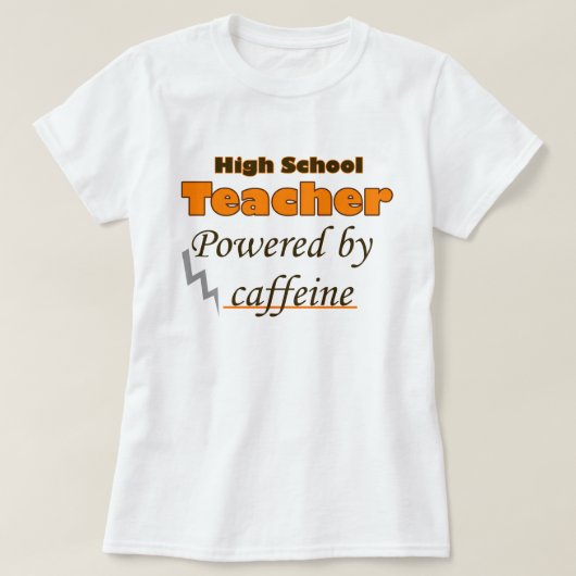 カフェインを使った高校先生 Tシャツ (デザイン正面)