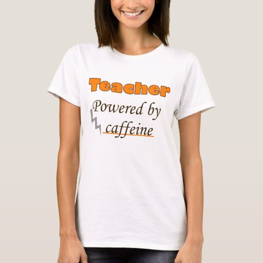 カフェインを利用した先生 Tシャツ (正面)