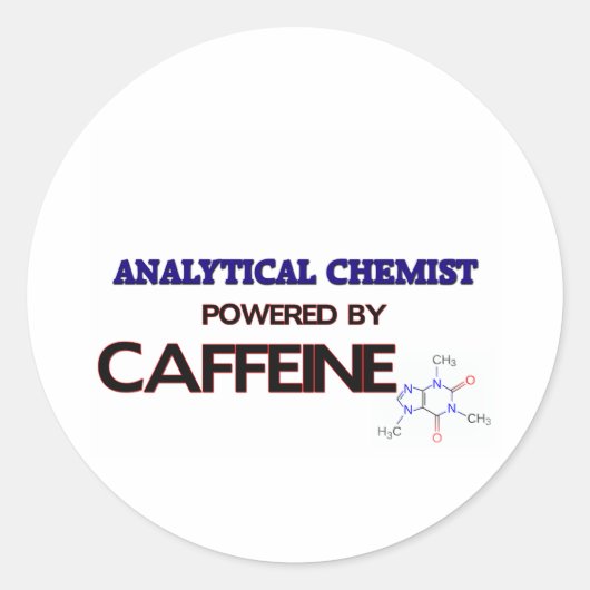 カフェインを利用した分析化学者 ラウンドシール (正面)