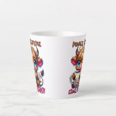 カフェインを吸い込み、ネガティブを吐き出して カフェラテマグ (正面)