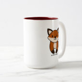 カフェインを四分の一で一日を始めろ!二 – ツートーンマグカップ (正面右)