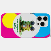 カフェインを楽しむカエル Case-Mate iPhoneケース (裏面 (横))